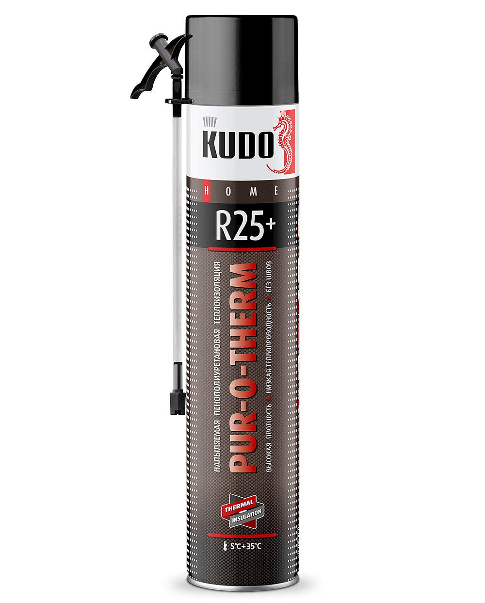 Утеплитель напыляемый PUR-O-THERM R25+ 1000мл KUDO (1/12шт)